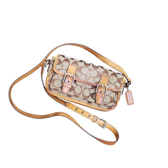 Y2k Coach 6844 Signature Mini Satchel Leather Crossbody Purse - Picture 1 of 8